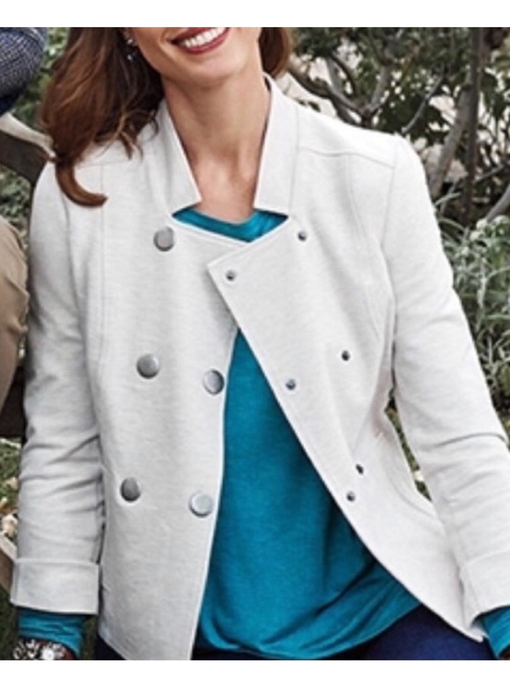 CAbi Charlie Oatmeal Double Breasted Jacket #3028 - Size S